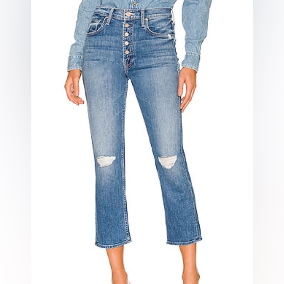 Mother The Pixie Tomcat Crop Jean in Not Cut & Pasted Size 27